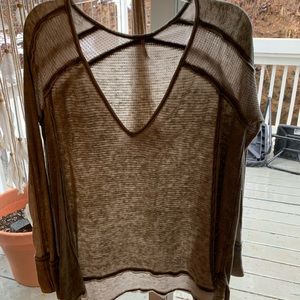 Slouchy oversized Olive layering top